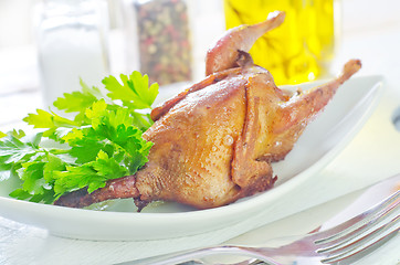 Image showing baked quail