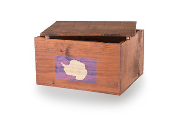 Image showing Wooden crate isolated on a white background