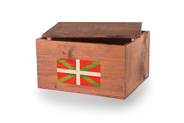 Image showing Wooden crate isolated on a white background