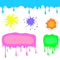 Image showing Set of Colorful Blots