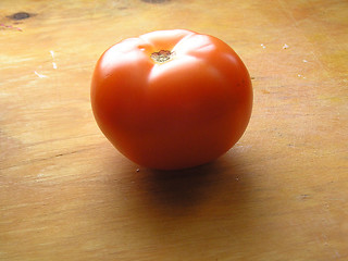 Image showing tomato on wooden board