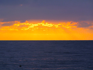 Image showing sea skyline after sunset