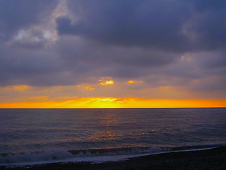 Image showing sea skyline after sunset