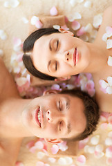 Image showing couple in spa