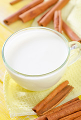 Image showing milk with cinnamon