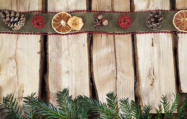 Image showing Christmas wood background