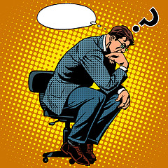 Image showing Thinker businessman business concept