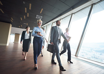 Image showing business people group walking