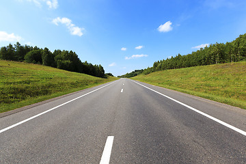 Image showing asphalt road  spring