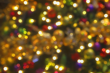 Image showing Soft bokeh Christmas Lights