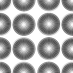 Image showing Black Spiral Background.