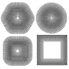 Image showing Halftone Pattern. Set Dots. 