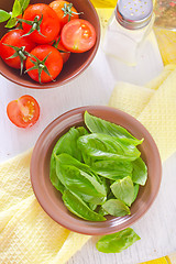 Image showing basil and tomato