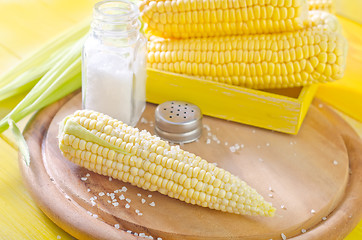 Image showing Corn with salt