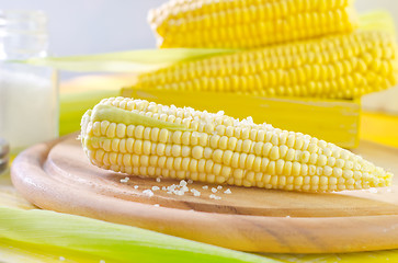 Image showing Corn with salt