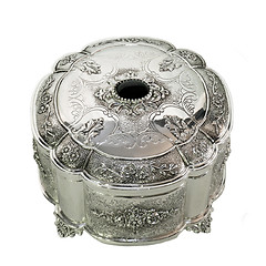 Image showing Silver round box