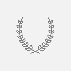 Image showing Laurel wreath line icon.