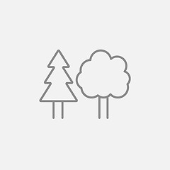 Image showing Trees line icon.