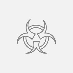 Image showing Bio hazard sign line icon.