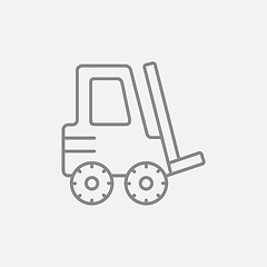 Image showing Forklift line icon.