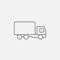 Image showing Delivery truck line icon.