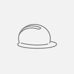 Image showing Hard hat line icon.