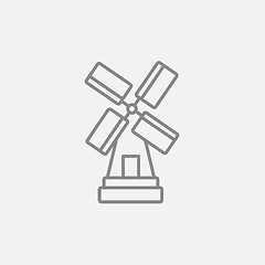 Image showing Windmill line icon.