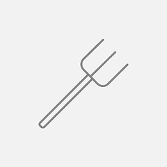 Image showing Pitchfork line icon.