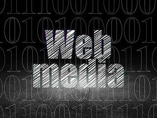 Image showing Web design concept: Web Media in grunge dark room