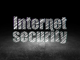 Image showing Privacy concept: Internet Security in grunge dark room