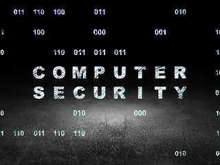 Image showing Privacy concept: Computer Security in grunge dark room