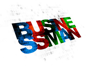 Image showing Finance concept: Businessman on Digital background