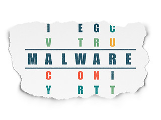 Image showing Privacy concept: Malware in Crossword Puzzle