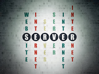 Image showing Web development concept: Server in Crossword Puzzle