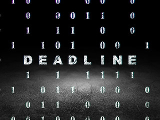 Image showing Business concept: Deadline in grunge dark room