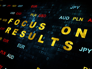 Image showing Finance concept: Focus on RESULTS on Digital background