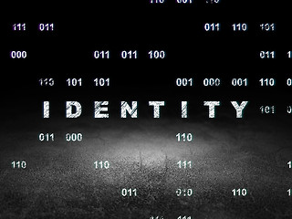 Image showing Privacy concept: Identity in grunge dark room