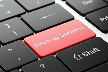 Image showing Finance concept: Drum up business on computer keyboard background
