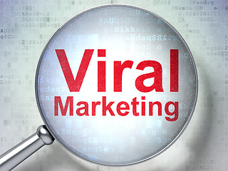 Image showing Marketing concept: Viral Marketing with optical glass