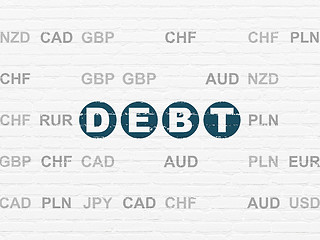 Image showing Banking concept: Debt on wall background