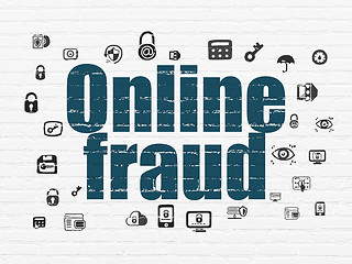 Image showing Protection concept: Online Fraud on wall background