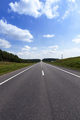 Image showing asphalt road . spring