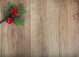 Image showing Wood background Christmas