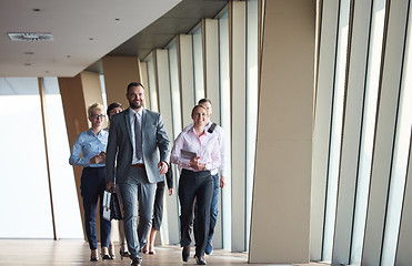 Image showing business people group walking