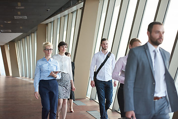 Image showing business people group walking