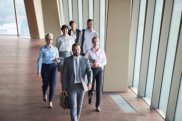 Image showing business people group walking