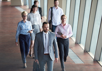 Image showing business people group walking