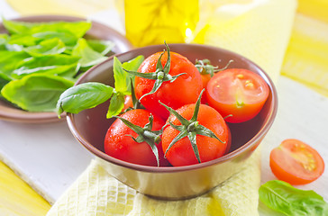 Image showing tomato and basil