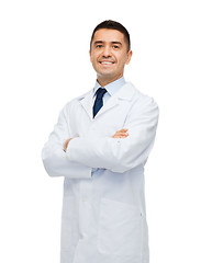 Image showing smiling male doctor in white coat