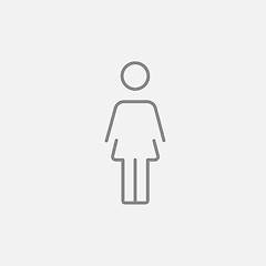 Image showing Business woman line icon.